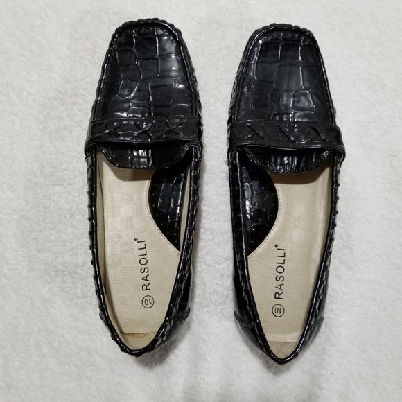 Rasolli  black patent flat shoes - Picture 5 of 7